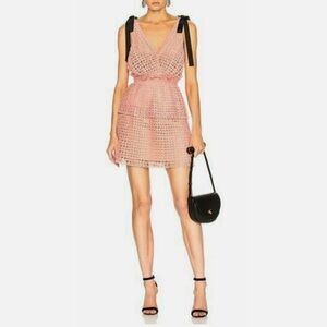 Self Portrait Elegant Pink Sleeveless Dress